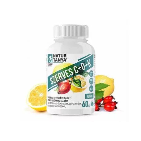 Natur Tanya szerves C+D+K-vitamin tabletta 60 db
