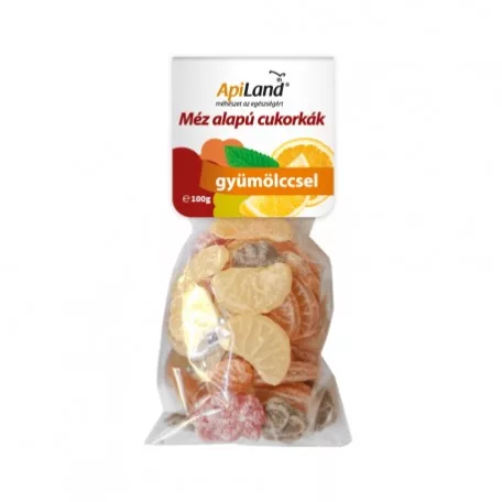 Apiland Méz alapú cukorkák gyümölccsel 100 g