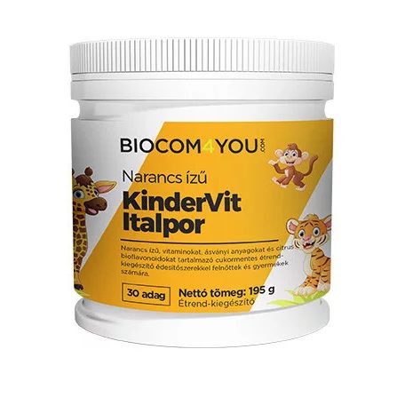 Biocom Kindervit narancsízű italpor 195 g (30 adag)