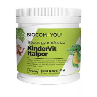   Biocom Kindervit trópusi gyümölcsízű italpor 195 g (30 adag)