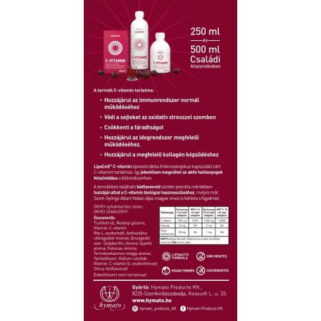 Hymato Lipocell liposzómás C-vitamin 500 ml