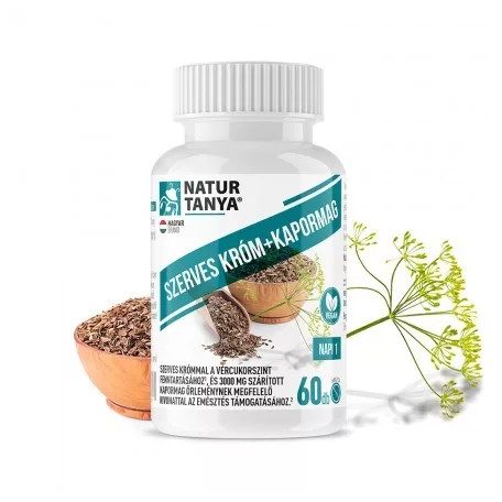 Natur Tanya 3000mg Kapormag tabletta szerves krómmal 60 db